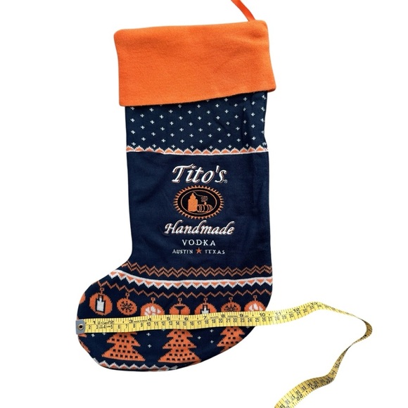 Tito's Vodka Christmas Stocking from 2024 Promotion Fully Lined 2-Sided Lot - Picture 4 of 5
